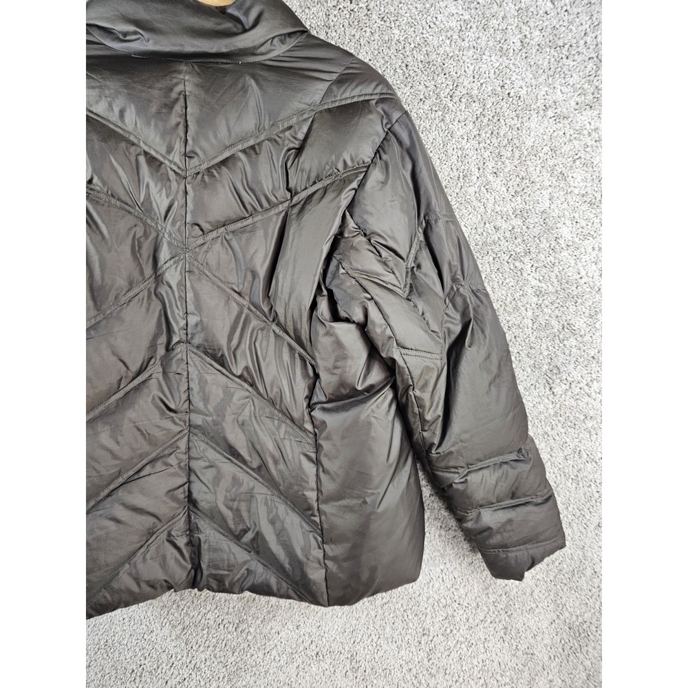 Eddie Bauer Premium Goose Down Brown Puffer Quilted Jacket Coat Women's XL - Picture 12 of 14